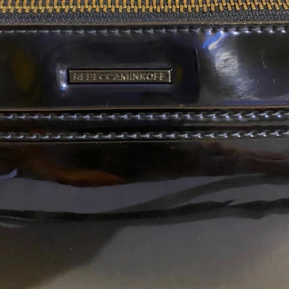 Rebecca Minkoff patent blue Leather Crossbody Bag